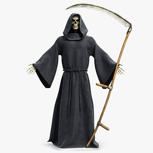 3d obj death reaper scythe