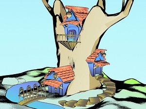 3d model tree house
