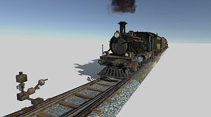 3D train engine model