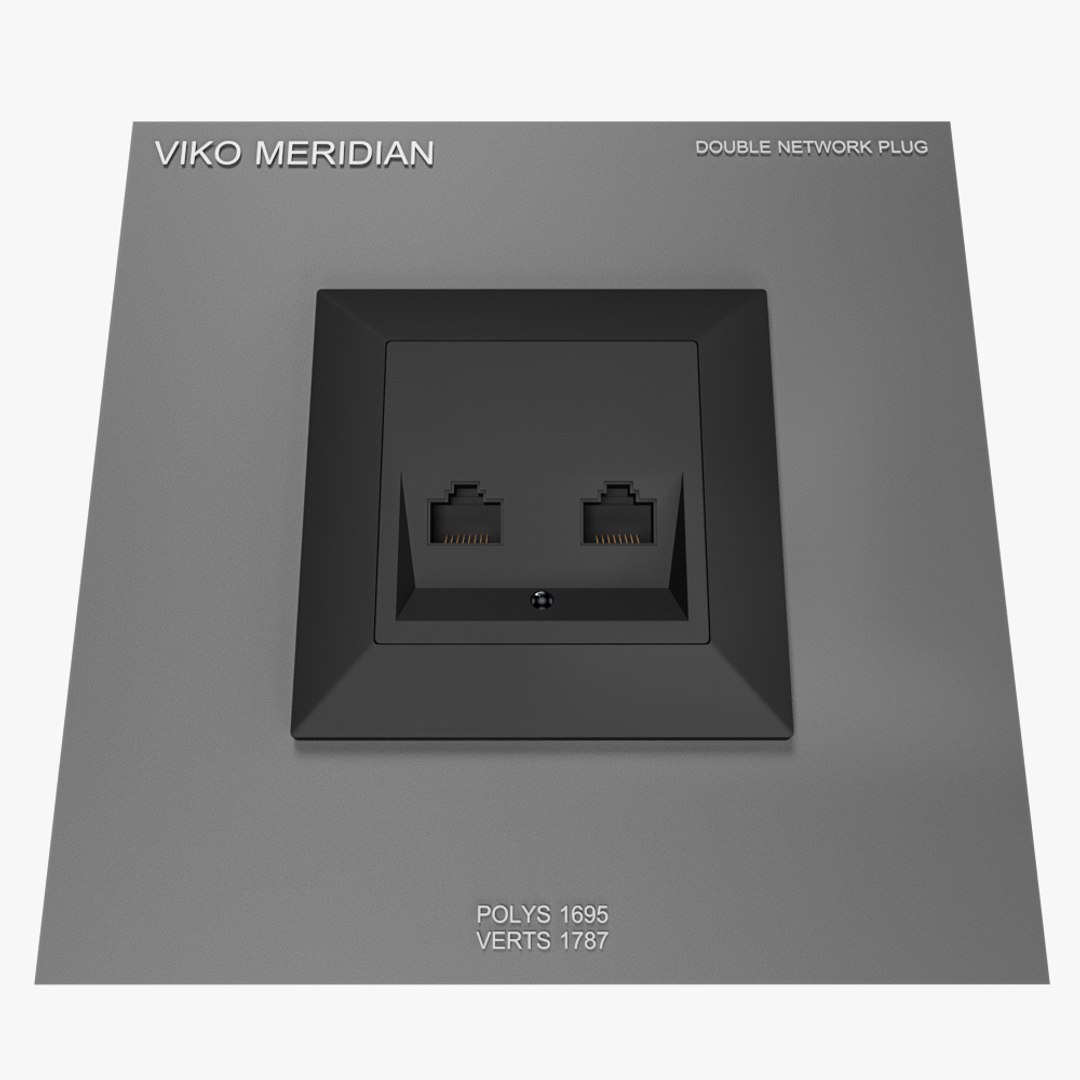 3D model double network plug https://p.turbosquid.com/ts-thumb/Ji/3QVlDg/98HUBDXb/doublenetworkplugkblack/jpg/1548274698/1920x1080/fit_q87/73a53f8bafe535c00506e8644050a2a2cc4cfa94/doublenetworkplugkblack.jpg