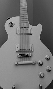 3d model gibson les paul