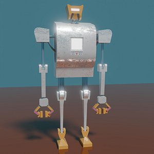 An anthropomorphic factory or service robot 3D model