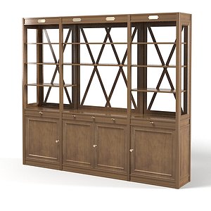 lodge library cabinet 3ds