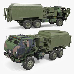 Tactical Communications Command Vehicle Camo Rigged