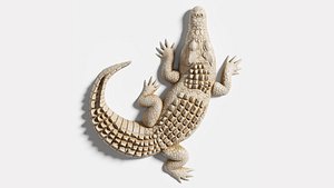 3D Crocodile Sculpture