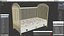 wooden infant bed 3D