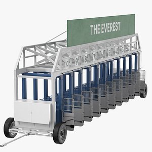 3D horse racing starting gates model