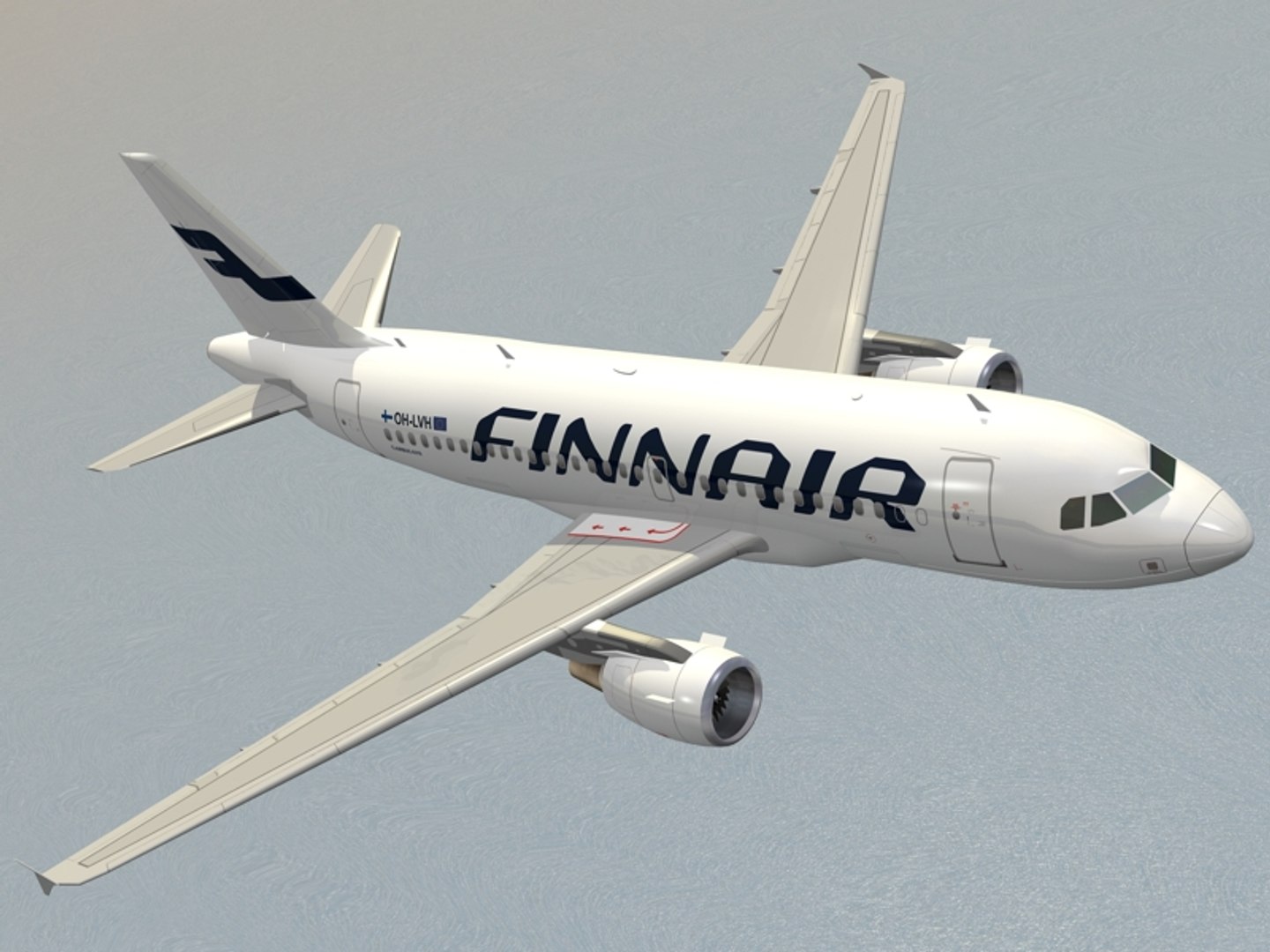 3d Model Airbus Finnair A319