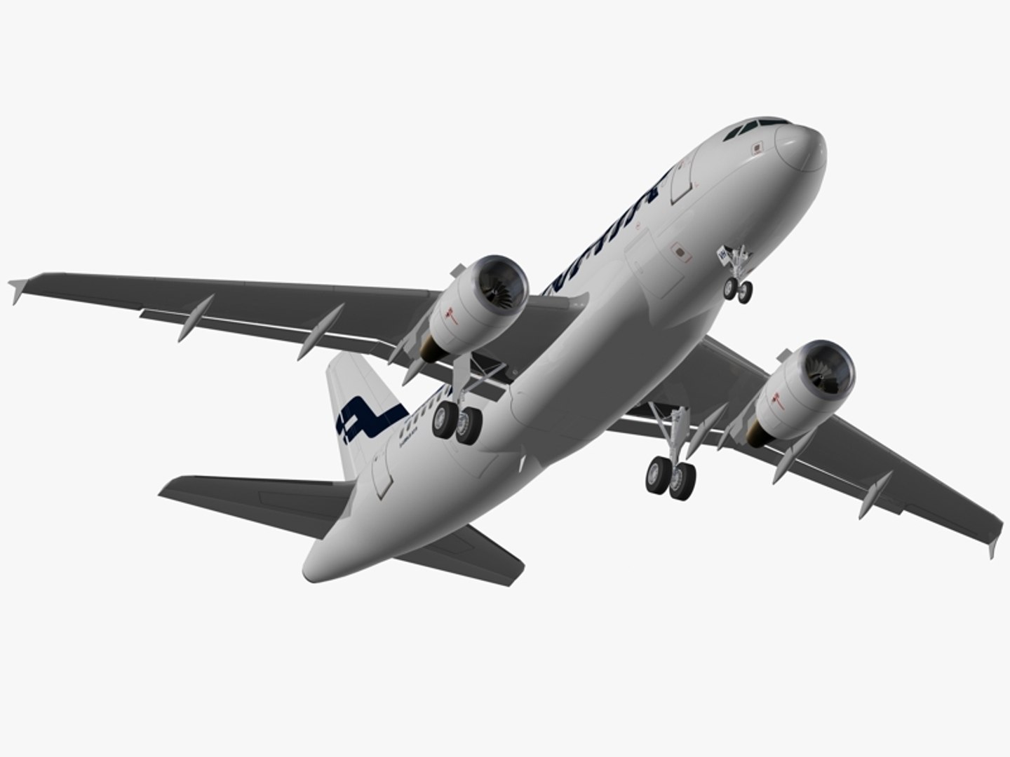 3d Model Airbus Finnair A319