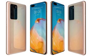 3D huawei p40 pro blush