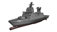 Israeli  Navy Saar 6 Corvette gameready