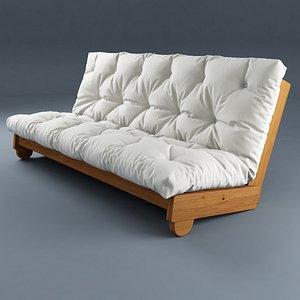 sofa futon ikea 3d model