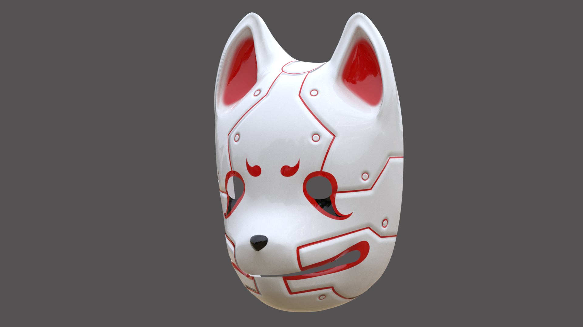 3D Kitsune Mask Mecha - TurboSquid 1884493