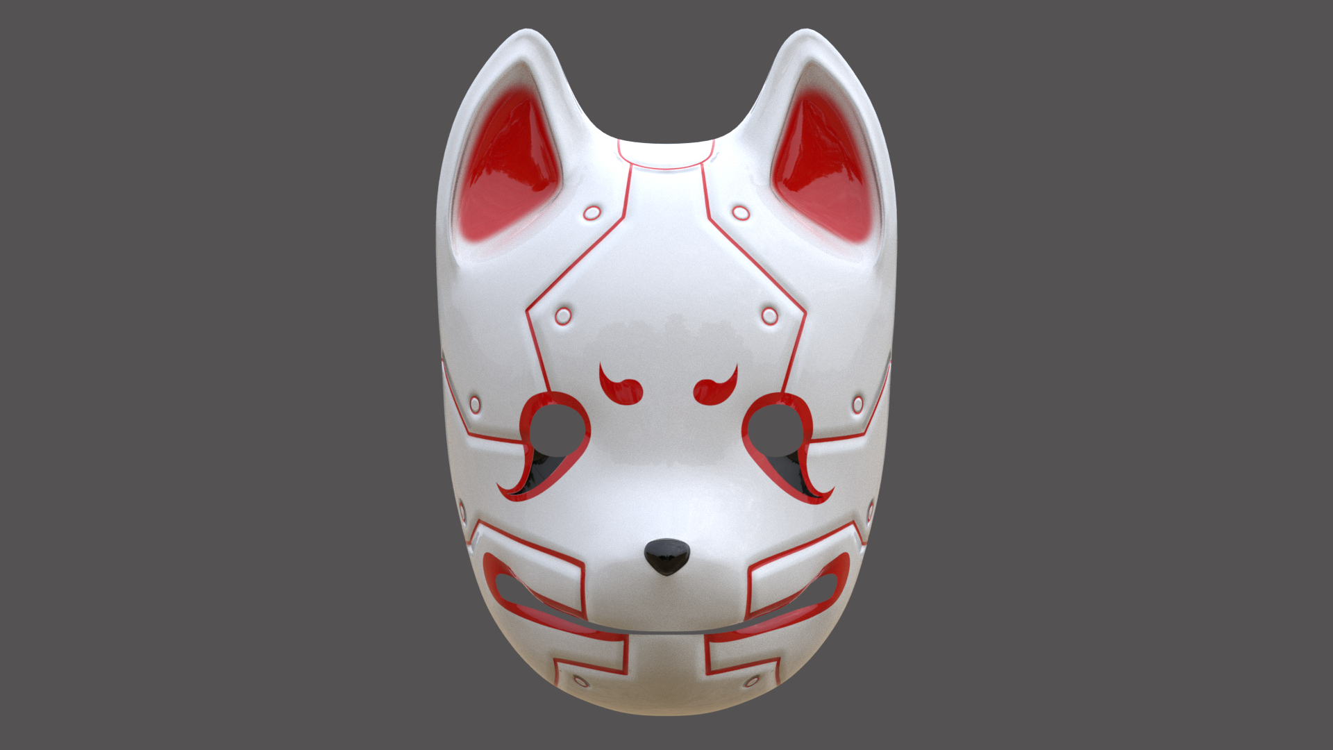 3d Kitsune Mask Mecha - Turbosquid 1884493