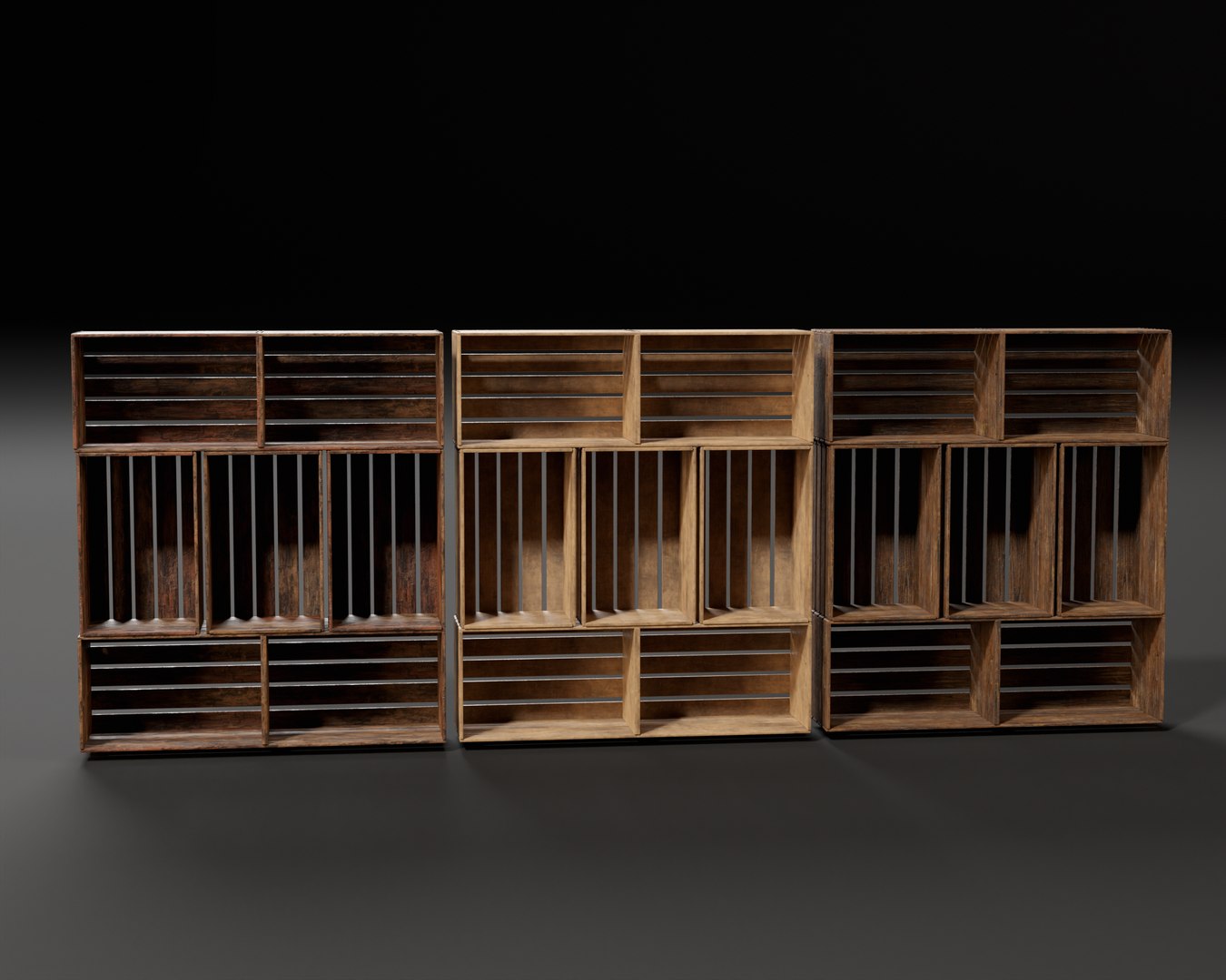 3D Modular Stacked Crate Shelves - TurboSquid 2357992