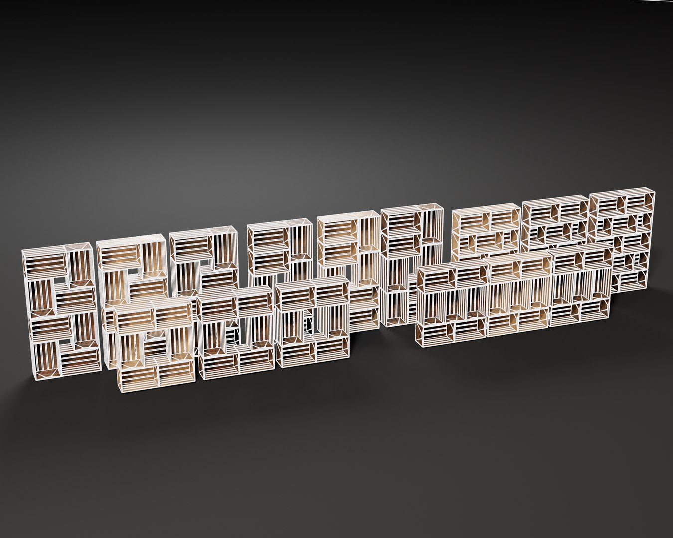 3D Modular Stacked Crate Shelves - TurboSquid 2357992
