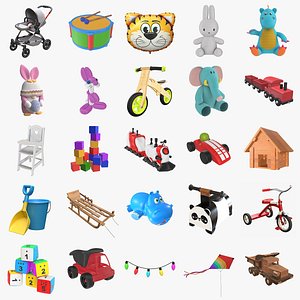 3D Toddler playroom items