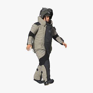 3D EOD 10 Bomb Suit Gray Rigged for Maya