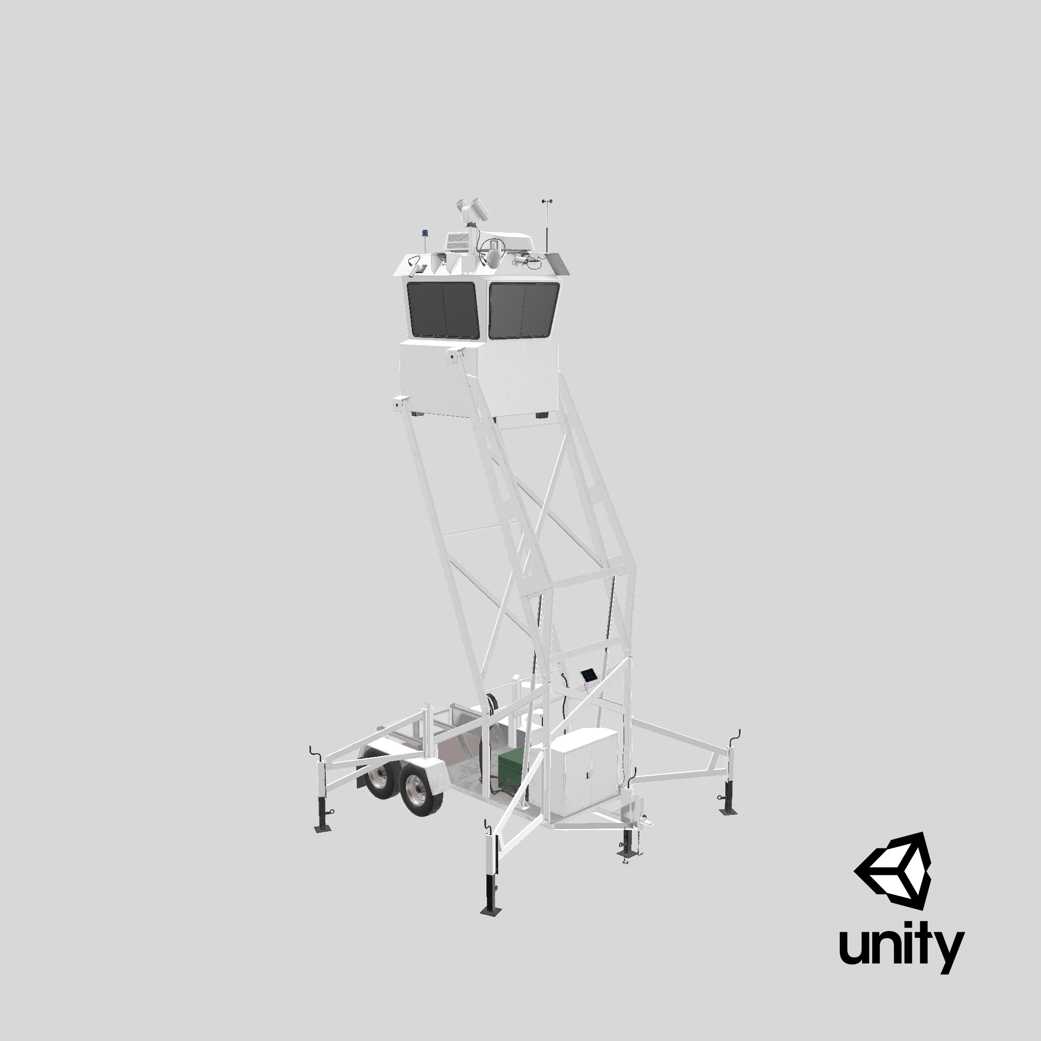 3D model Mobile Police Tower Raised - TurboSquid 1864138