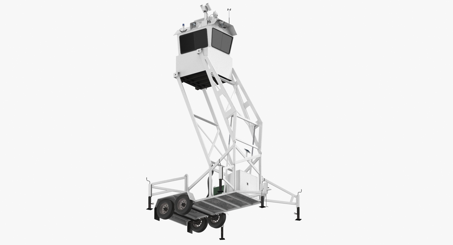 3D model Mobile Police Tower Raised - TurboSquid 1864138
