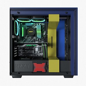 NZXT H700i Ninja edition Gaming PC desktop  3D model