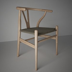 3d model wishbone chair
