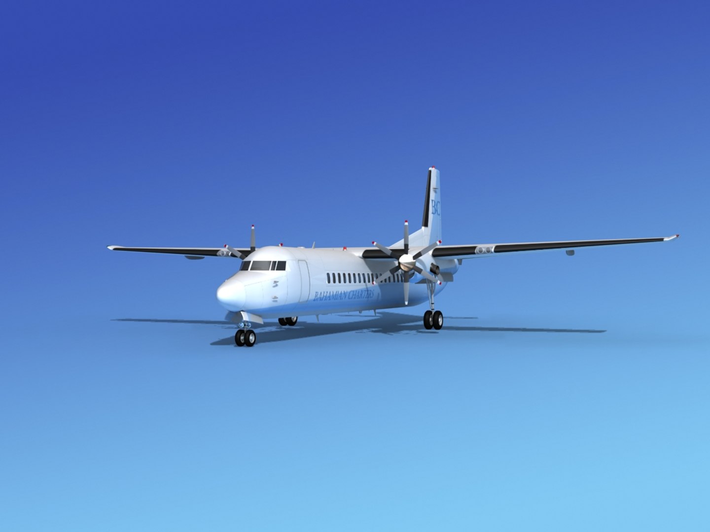 3d model of fokker 50