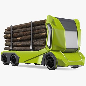 self driving logging truck 3D model