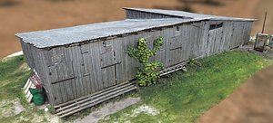 Wooden Storage House 3D model