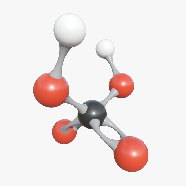 3D model Sulfuric Acid Molecule With PBR 4K 8K