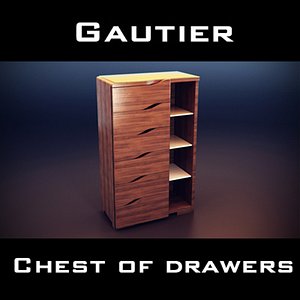 gautier dolce tall chest 3d 3ds