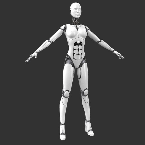 3d Max Sci-fi Female Cyborg Robot