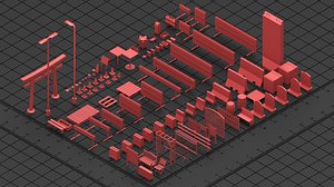 3D Mega pack Street kitbash vol2