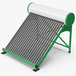 Green Solar Water Heater 3D model