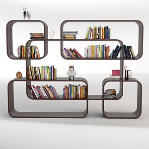 3d bookshelf 50 books