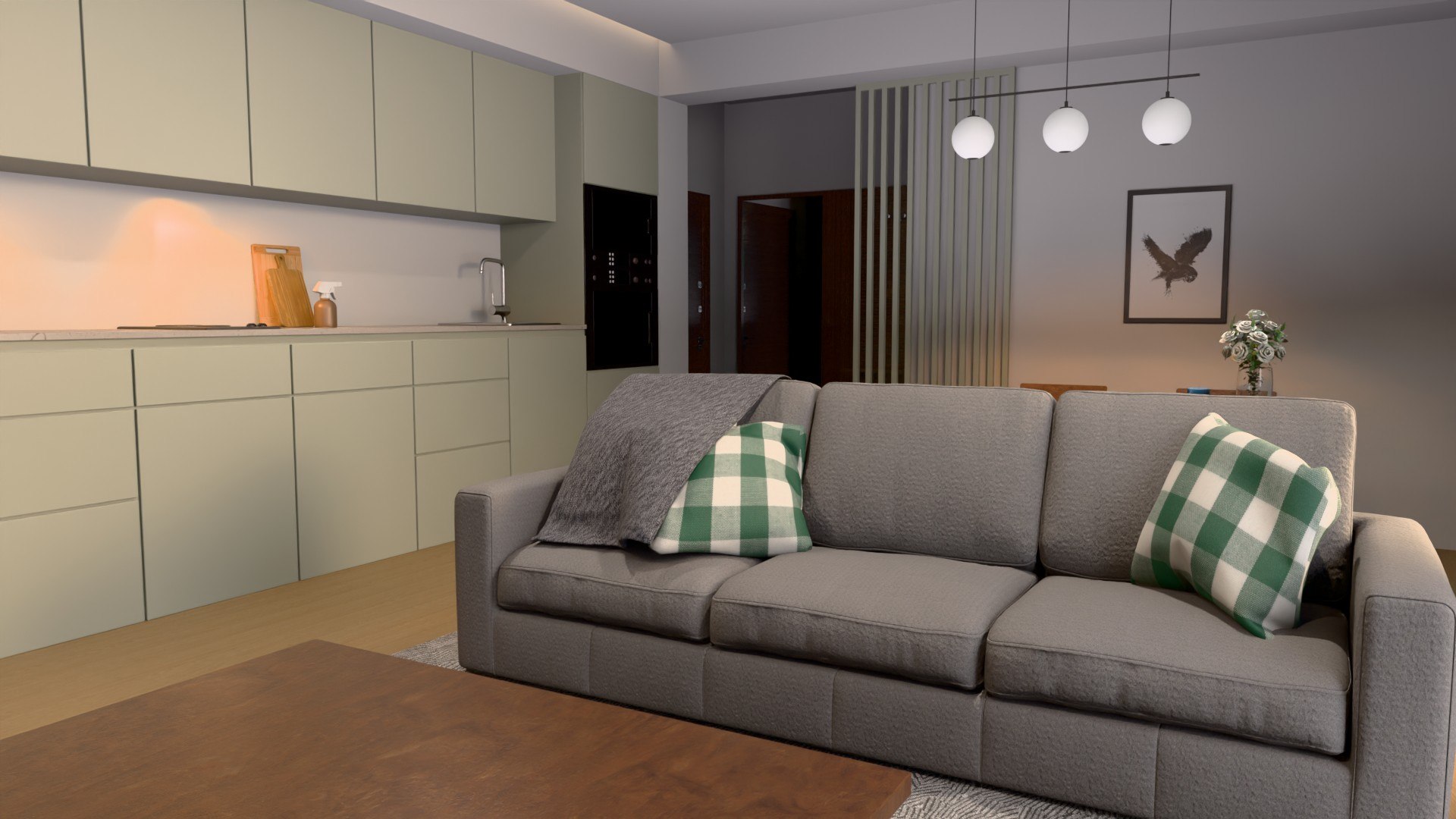 Modern Apartment-Flat Interior 02 3D Model - TurboSquid 2518541