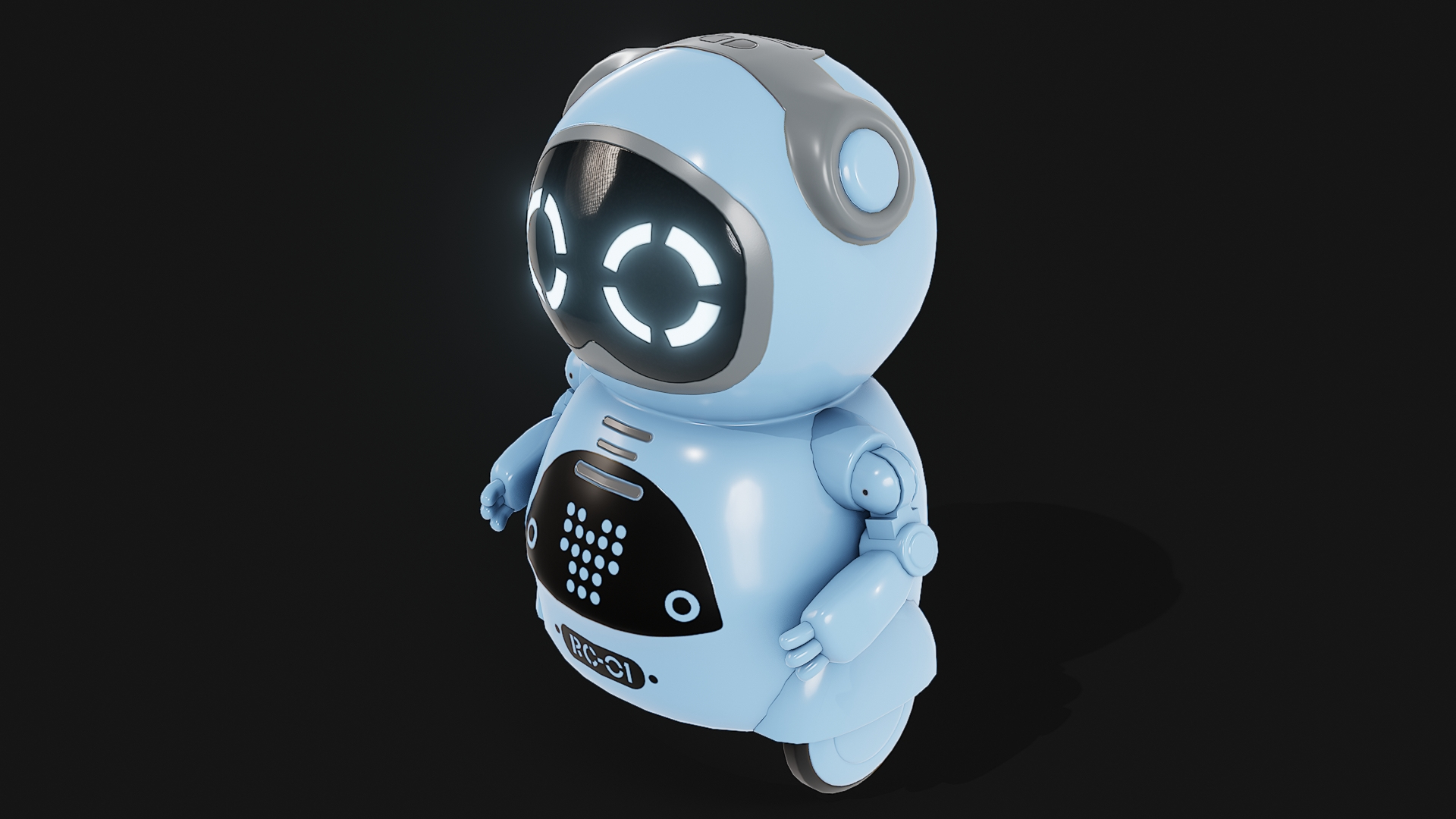 Blue Cute Robot Toy 3D Model TurboSquid 2120746