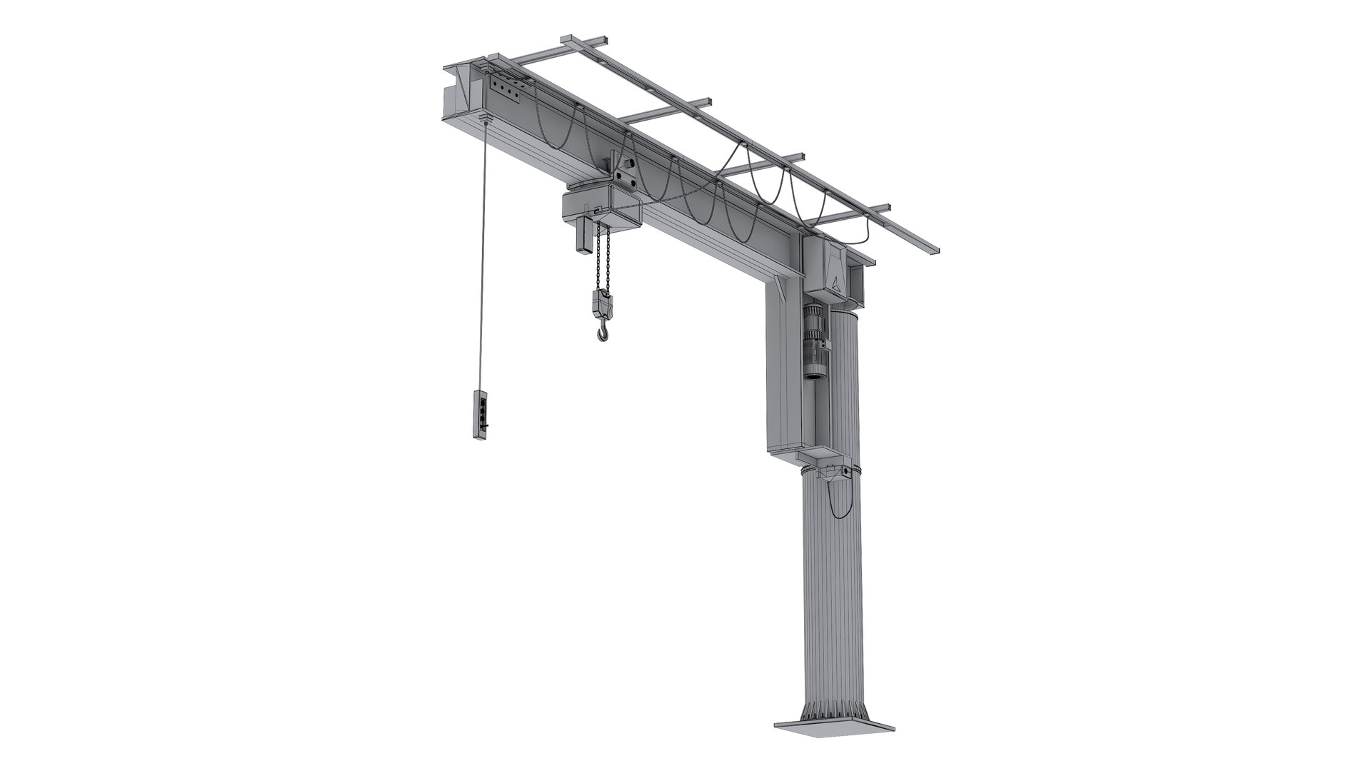 Jib Crane and Folding Engine Hoist 3D https://p.turbosquid.com/ts-thumb/Jj/VgboFm/kS/jibcrane21/jpg/1733292531/1920x1080/fit_q87/ecf4e9b2507fdd57cce4655268af0b3f8e53a0f4/jibcrane21.jpg