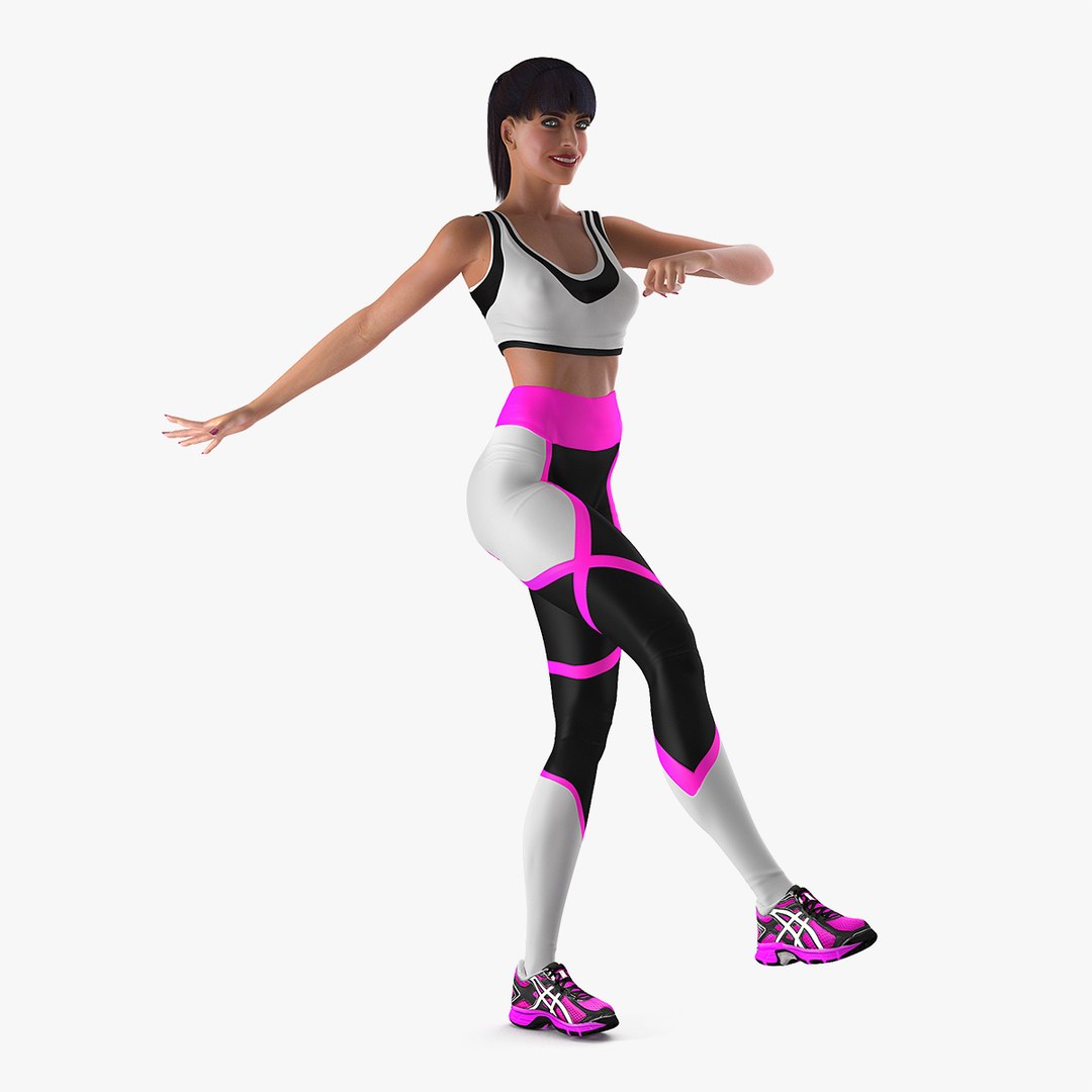 Fitness Instructor Rigged for Cinema 4D 3D model preview