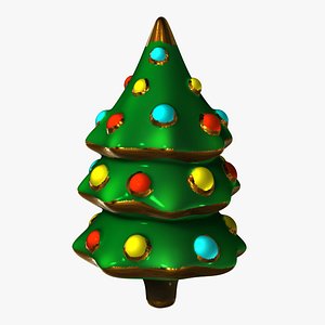 Toy New Year Tree Ceramics 3D