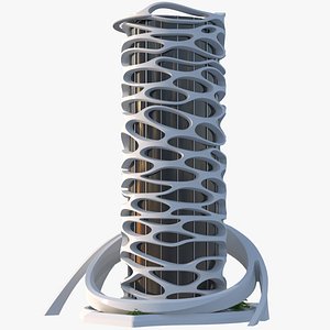 3D Sci-Fi Futuristic Building Concept 11