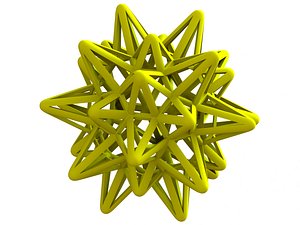Wireframe Shape Stellated Truncated Icosahedron