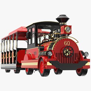 Detailed Amusement Park Train