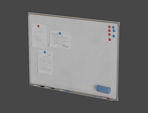 Low-Poly Japanese White Board Set 3D