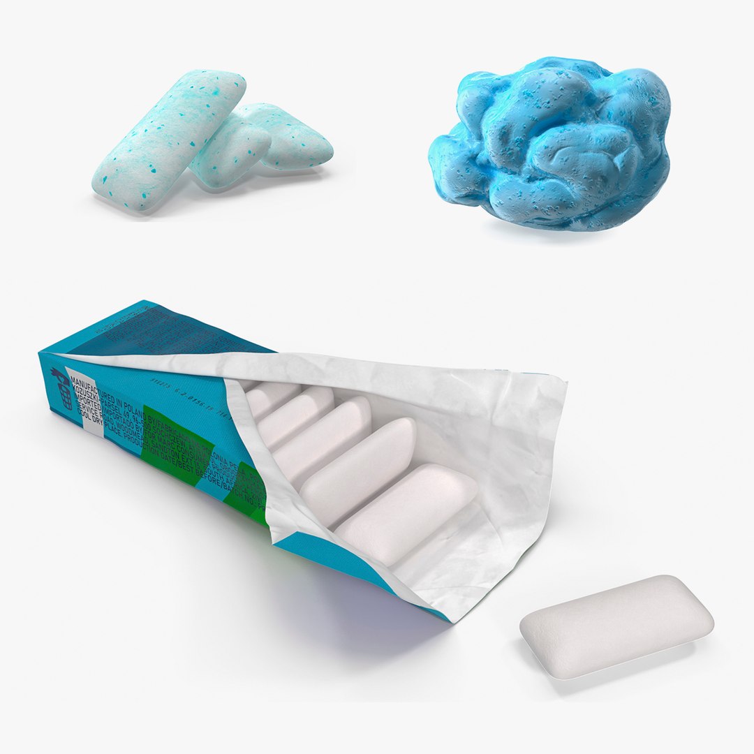 Chewing Gums Collection 3D model preview