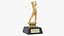3D model Golfer Trophy Award Golden Mockup