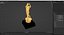 3D model Golfer Trophy Award Golden Mockup