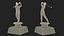 3D model Golfer Trophy Award Golden Mockup