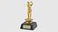 3D model Golfer Trophy Award Golden Mockup