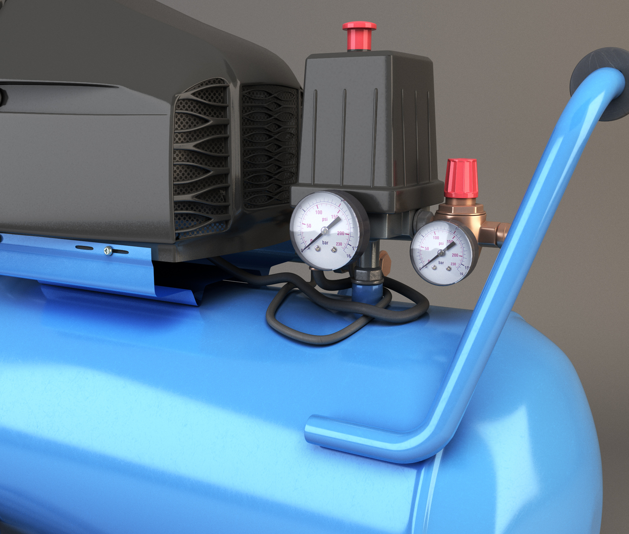 3D Blue Air Compressor - TurboSquid 1709962